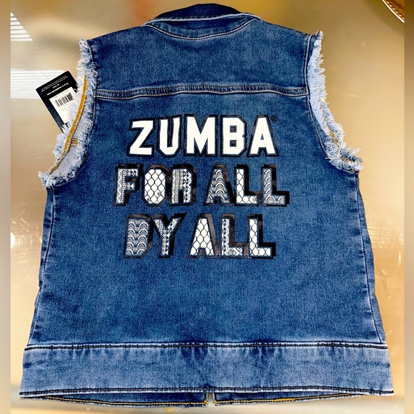 Zumba For All By All Denim Vest - Picture 1 of 5